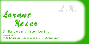 lorant meier business card