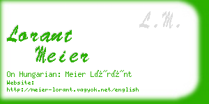 lorant meier business card